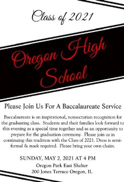 Class of 2021 Baccalaureate poster